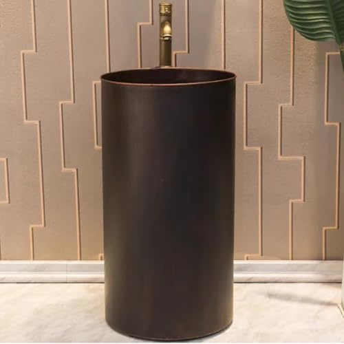 KIBONCY Lavabo Industriel sur Pied sur Pied, lavabo Vintage en Fonte avec Support, lavabo de Salle de Bain rétro for Salle d'eau, lavabo à Main de Style Ferme for buanderie(C)