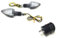 Streetparts24 LED-Blinker-Set Carbon, E-Geprüft, inkl. Blinkerrelais - passend für Yamaha Aerox, MBK Nitro, Aprilia SR 50, 12V, M8-Gewinde