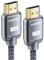 Snowkids Cable HDMI 10Metros Cable HDMI de en Nylon Trenzado Compatible con 3D/Retorno de Audio - Cable HDMI para Blu-Ray/Ultra HD TV/Pantalla - Gris