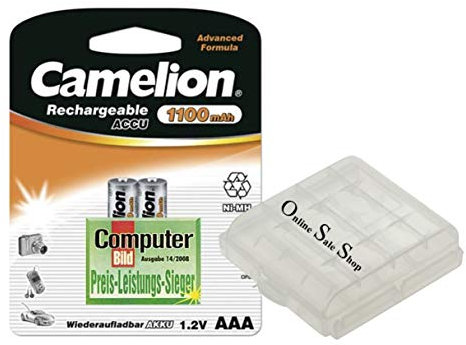 2X AAA Akkus Micro 1100mAh für Siemens Gigaset A420A E370HX E630HX CL660 CL660HX C430 C430A C430HX S850 S850HX +OSS Akkubox