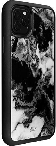 LAUT Cristal mineral para iPhone 11 Pro, parte trasera de cristal templado, resistente a los arañazos, diseño mineral, color negro mineral.