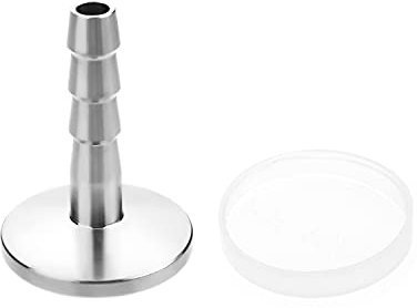 MroMax 304 Edelstahl KF16 Flansch auf 8 mm Gummi-Schlauchstutzen-Adapter für Vakuum, 1 Stück