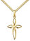 JEVELION Kreuz-Anhänger mit Infinity Symbol für Damen, Herren und Kinder als Kettenanhänger Gold-Kreuz 333 Gold 8 Karat mit Schmuck-Etui