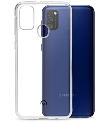TPU Hülle kompatibel mit Samsung Galaxy M21 Transparent Clear Case Schutz Handy Tasche Silikon mit mungoo Displayputztuch
