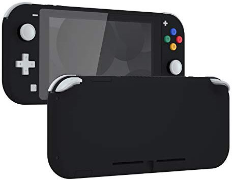 eXtremeRate Coque de Remplacement pour Nintendo Switch Lite Console, Coque pour Switch Lite avec Verres Trempé Protection et Accessoires Boutons,Noir