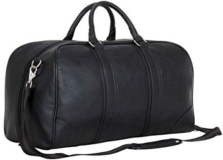 Ben Sherman Reisetasche aus veganem Leder, mit Reißverschluss, 50,8 cm, schwarz (Schwarz) - 181155
