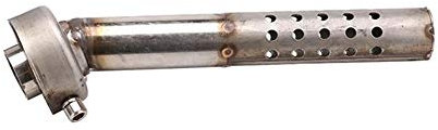 ikasus Motorrad Auspuff Schalldämpfer Einstellbarer Noise Sound Eliminator Lang Exhaust Muffler,Universal DB Killer für Krümmer Street Bike Motorrad Roller,Krummen Mund 48mm