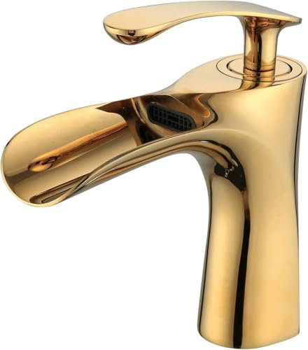 Gudetap GT2204G - Grifo monomando para lavabo (mango único), color dorado