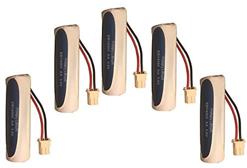 Maxxistore - HCB 5 Batterie antifurto allarme compatibile beghelli intelligent 8131 Litio - 3,6V - 2,6 Ah - LS14500 - ER14505 - Connettore Molex 5264-02