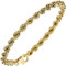 Jobo Herren Damen Kordel-Armband aus 14 Karat 585 Gold 4,9 mm 21 cm