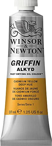 Winsor & Newton Griffin Alkyd Oil Paint, Cadmium Yellow Deep Hue, 37ml Tube