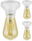 ledscom.de 3 Stück LED Deckenleuchte Elektra Porzellan, inkl. LED Vintage gold max. 814lm extra-warmweiß 3-Stufen Dimmen