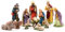 Marolin Krippenfiguren Set, 12 Figuren mit Holzkrippe, zu 11cm Figuren