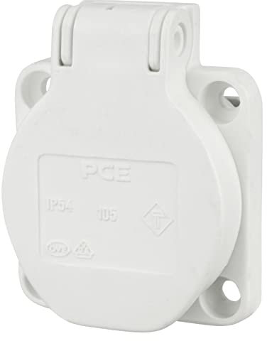 Unterputz Einbausteckdose IP54 50x50mm Weiß