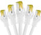 BIGtec LAN Kabel 5 Stück 3m Netzwerkkabel CAT7 Ethernet Internet Patchkabel CAT.7 weiß Gigabit doppelt geschirmt Netzwerke Router Switch 2 x Stecker RJ45 kompatibel zu CAT.5 CAT.6 CAT.6a CAT.8
