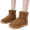 Osheoiso Stivali Donna Ragazza Vintage Peluche Stivaletti Leggeri Moda Stivali da Neve Foderato Caldo Scarpe da Inverno Casual Bassi Antiscivolo Trekking A Marrone Chiaro 37 EU