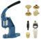 Getmore Crafts Nietpresse Set mit Hebelpresse, Nietwerkzeug und 50 Stück DoppelKopf Nieten 9 mm, Gold, Stahl | Handpresse | DIY | Für Leder, Kleidung, Jeans, Gürtel, Schuhe..