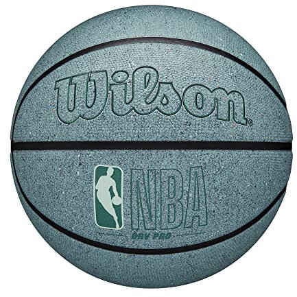 Wilson Basketball NBA DRV Pro Eco, Gen Green, Outdoor, Tackskin Cover mit recyceltem Gummi, Größe: 7, Mint