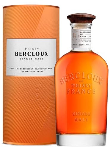 BERCLOUX - Whisky Single Malt Français – Médaille d’or au Concours Général Agricole de Paris 2024 & World Whisky Masters 2023 - Origine : 100% France - 40% Alcool - Bouteille 70 cl