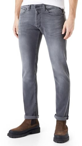 Replay Herren Jeans Grover Straight-Fit, Medium Grey 096-1 (Grau), 40W / 34L