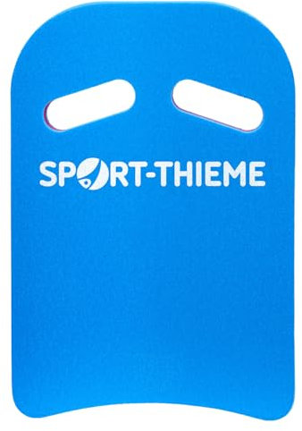 Sport-Thieme Schwimmbrett Kick mit Griffen | Kickboard, Schwimmhilfe, Schwimmtraining für Erwachsene u. Kinder | Extra starker 3-lagiger PE-Schaum | 45x32x4 cm | 100 g | Blau-Rot