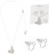Disney Lilo und Stitch Schmuckset, Mickey & Minnie Mouse Armband Halsband Schmuckkästchen - Mädchen Geschenke (Silber Mickey)