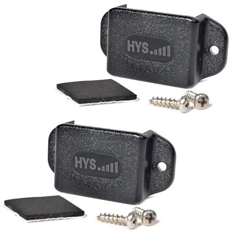 HYS Supporto radio in auto, compatibile con Motorola Baofeng Yaesu Midland, ogni walkie talkie con clip posteriore (2 pezzi, Nero)