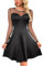 Zeagoo Kleid Elegant Damen Festlich Einfarbig A Linie Cocktail Kleid Spitze Langarm Partykleid Kostüm Ballkleid Freizitkleid L