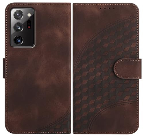 JayModCase Mobile Phone Case for Samsung Galaxy Note 20 Ultra, with Card Slot, Stand Function, Magnetic, PU Leather Case, Folio Flip Case Compatible with Galaxy Note 20 Ultra - Brown