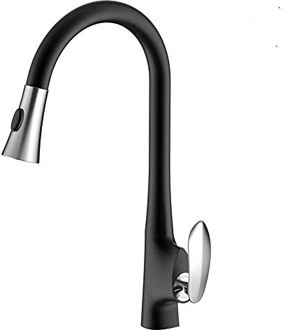Küchenarmatur-Biegung aus Kupfer, weiße Farbe, Küchenspüle-Wasserhahn, einzelne verchromte Goldschale, Küchen-Küchenarmatur, Q (Color : E)