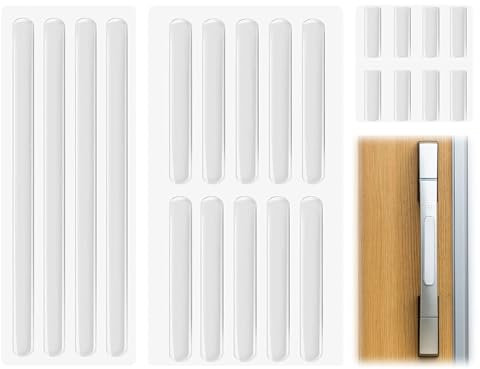 NATOSU Confezione da 22 paracolpi Elastici, paracolpi Trasparenti per mobili, paracolpi autoadesivi in Silicone per Maniglie delle Porte, Protezione murale per cassetti, armadi, congelatori