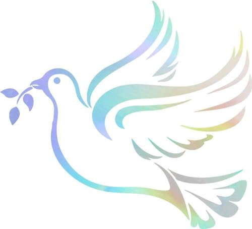 Rakelfix Friedenstaube mit AST ca.20cm Aufkleber Oilslick Folie Oil Slick Öl Effekt Autoaufkleber