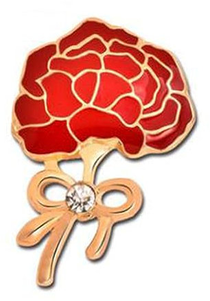 PACKOVE Emaille-Brosche Kleidung Brosche Dekor Blumenbrosche Blumenstift Anstecknadel Frauen Brosche Nelke Brosche Brustklammer für Frauen Legierung Brustclip Fräulein rot