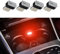 deemars 4PCS USB LED Voiture Atmosphère Lampe, Mini Kit d’éclairage Ambiant d’Interface Plug-in Portable, Accessoires d’Intérieur de Voiture Lumière d’USB Universelle pour (Rouge)