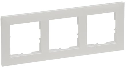LEGRAND, SEANO 3-fach Rahmen, Thermoplast, Halogenfrei, Abmessungen: 87 x 229 mm, Farbe: Perlmutt lackiert, 765573