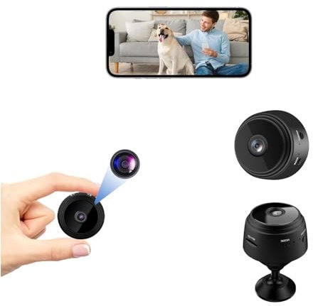 LySuyeo Mini Kamera, Mini Kamera live übertragung Handy, Überwachungskamera 2K HD WiFi Kamera mit Bewegungserkennung Nachtsicht, Überwachungskamera mit Batteriestrom Geeignet für Familien verwendet