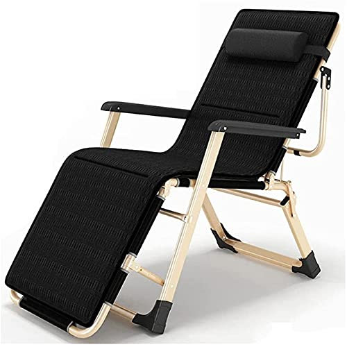 DKSNAJ Klappbarer Liegesessel, Schwerelosigkeits-Relax-Stuhl, Sonnenliege, verstellbare, abnehmbare Kopfstütze, Pool-/Außenliege-Loungesessel Wisdom