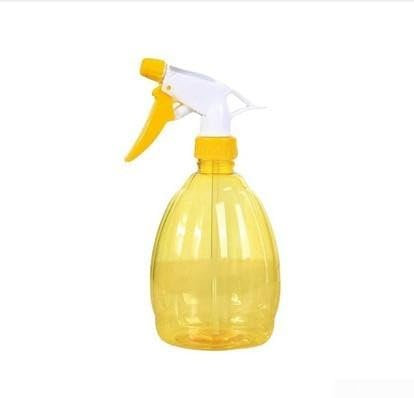 Portable and Reliable Clear Spray Bottle for Cleaning and Watering 500ml (Yellow)