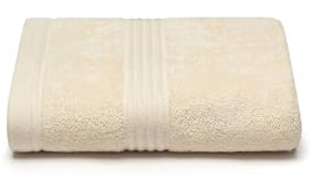 SockShop Lazy Panda Handtuch -Superweiches und Flauschiges Bambusmaterial, Premium, saugfähig, schnell trocknend, plüschig, 700GSM, 1 Handtuch pro Packung, 50cm x 90cm (Creme, 50cm x 90cm)