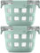 Ello Duraglass 2-Pack 2 Cup Reusable Glass Container Jar with Leak Proof Lids and Protective Silicone Sleeves | Perfect for Overnight Oats, Snacks, Yogurt | BPA-Free | Dishwasher Safe | Yucca