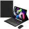 ZKAIAI Funda con Teclado para iPad Mini 6.ª Generación 8,3 Pulgadas 2021, Teclas Redondas, QWERTY Español Ñ Teclado Inalámbrico Bluetooth Desmontable con Trackpad, Ratón y Ranura para Lápiz, Negro