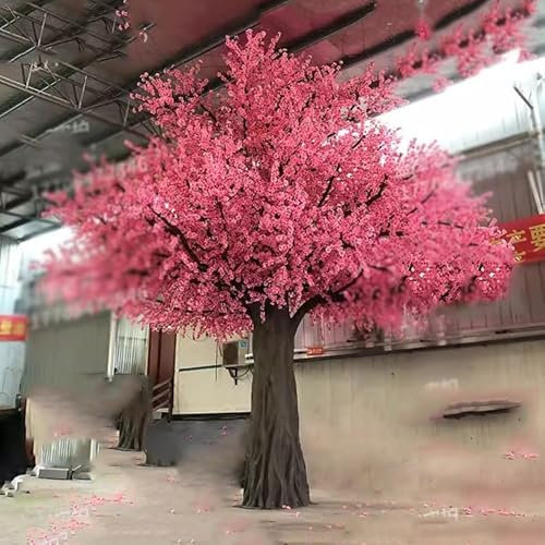 BEDOIN Árbol falso rosa, árbol de cerezo artificial grande, utilizado para interiores y exteriores, decoración de jardín, oficina, plantas artificiales, 1 m x 0,9 m