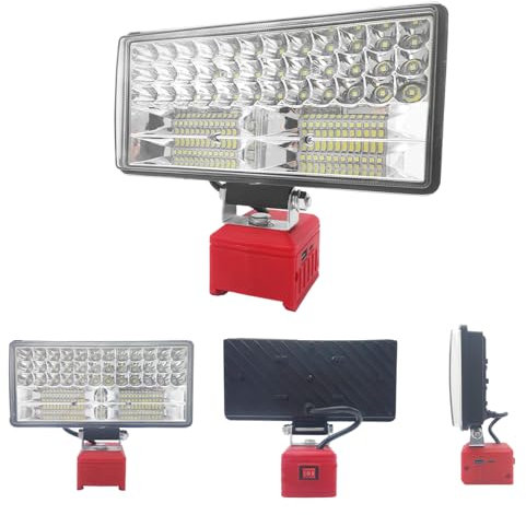 Battery Lamp for Einhell 18 V Battery 90 W Wireless Work Light, 5400 LM LED Work Light, Spotlight Portable Floodlights Construction Site Lamp, Battery Headlight with Type C and USB for Camping,