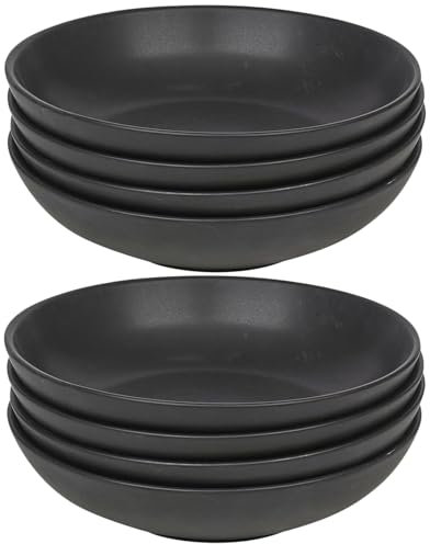 Queensway Home & Dining Stone Ceramic Dinnerware of 4/8/12 Pcs Crockery Bowls for Dining Set - Dishwasher Safe, Dessert, Pasta Bowls - 4 Solid Colour Elegant Tableware Set