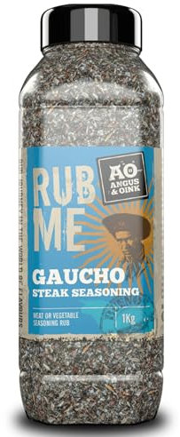 Angus & Oink | Rub Me BBQ Seasoning | Gaucho Flavour | Authentic Argentine Asado Experience | Perfect for Grilling Beef & Lamb | Gluten-Free | 1kg