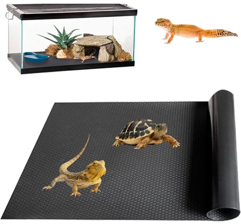 Reptilmatta 44,5 x 100 cm Reptilmatta Skäggig Dragon Tank Golv Reptilmatta Golvfoder Valsad substrat för Lizard Cage Reptiltank