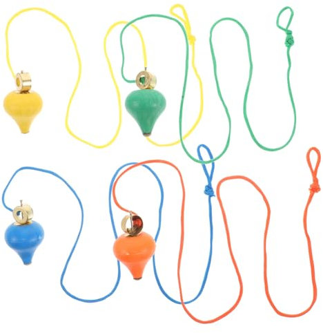 WHAMVOX 6St Kreiselspielzeug für -Ei- weiße Würfel Kreisel für Glyzinien Ziehspielzeug für Klassisches Handgyroskop Gyroskop Holz