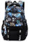 Tanou Schulrucksack Jungen Teenager, Fußball Druck Schultasche für Jungs 10-18 Jahre, Wasserdicht Schulranzen Groß Daypack für Schule Reisen mit Trolleyband, Schwarz/Blau