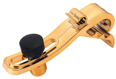 DIKACA Drum-Mikrofon-Klemme stoßschutz mikrofon klemme mic one stand mikrofon standfuß Shockproof Trommelklemme Snare-Halterungsklemme für den Mikrofonrand Drum-Mikrofon-Clips Golden