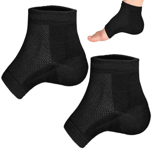 Height Increase Insoles, 3.5cm Height Socks Schuheinlagen ErhöHung Fersenkeil,Silikon Fersenschutz,Gel-Einlegesohlen Geeignet FüR MäNner Und Frauen(Schwarz)